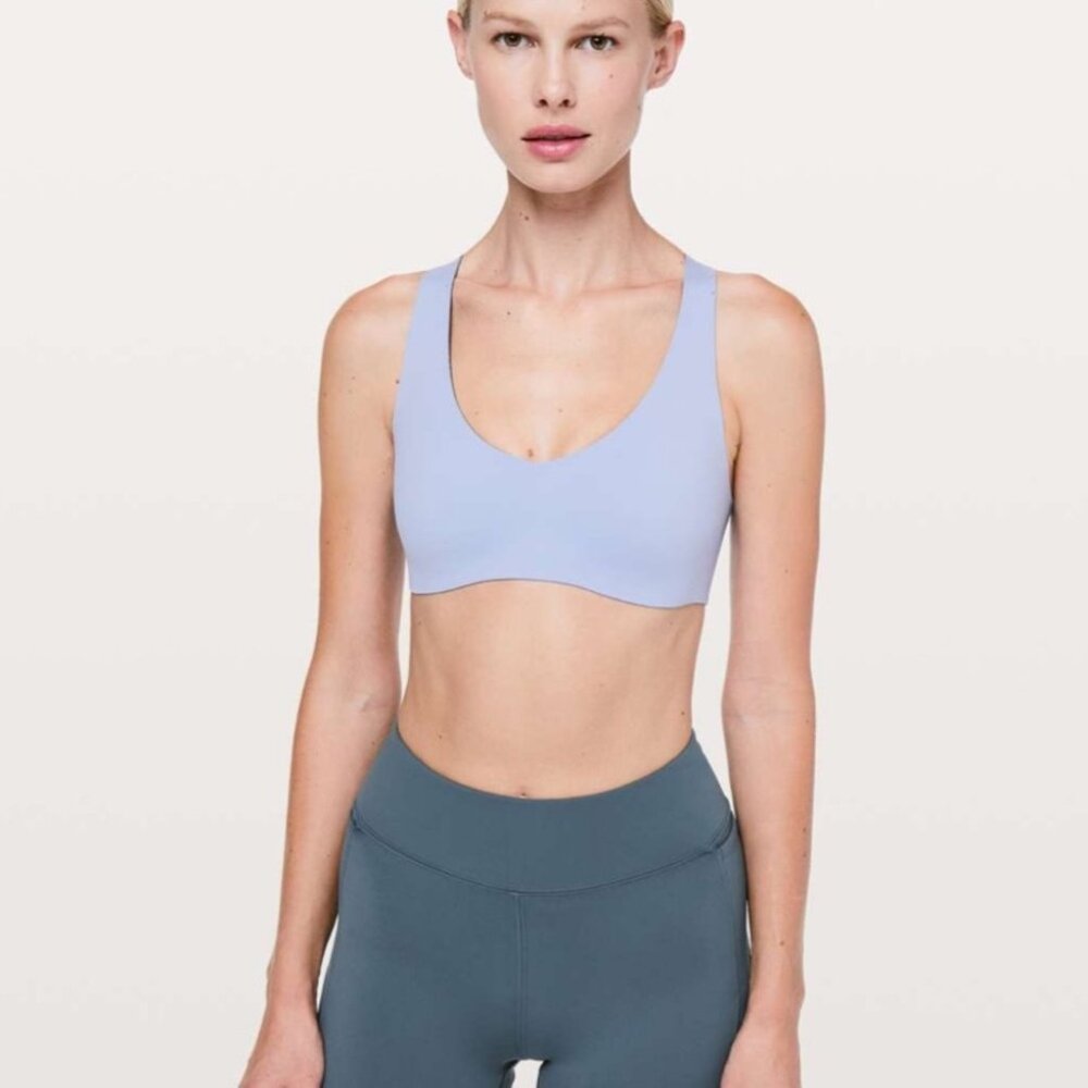 Lululemon Light Strides Sports Bra Iron Purple
